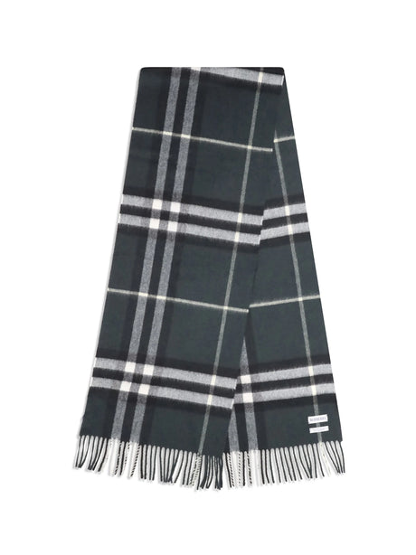 Burberry Cashmere Check Scarf - Anchor Green