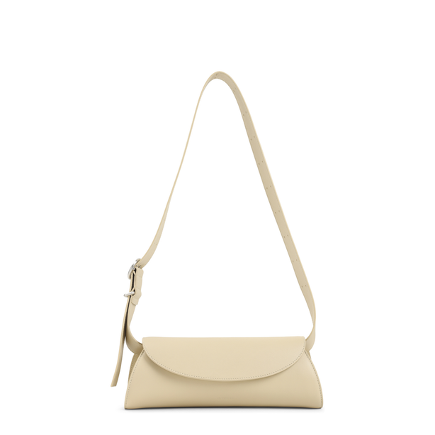 Cannolo Small Calfskin Shoulder Bag - Teak