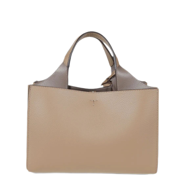 Di Medium Calf Leather Tote - Brown Gray