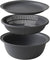 Colander/Bowl w/Tray - 21cm (Dk. Grey)