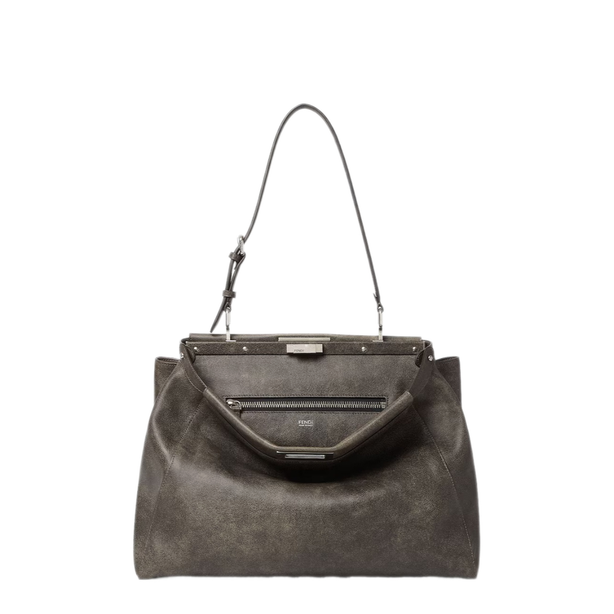 Peekaboo Large Calfskin Tote - Black