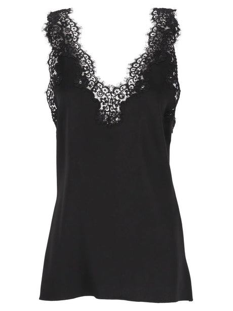 Stella Mccartney Top With Lace Details - Black