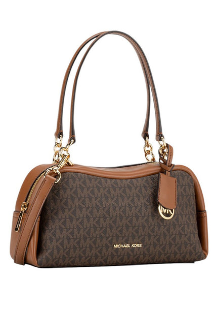 Michael Kors Cecily Small Signature Logo Shoulder Bag - Brown