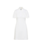 Natural White Cotton Piqu Polo Dress