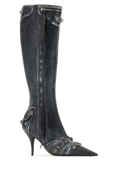 Printed Nappa Leather Cagole Boots