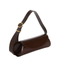 Cannolo Small Calfskin Shoulder Bag - Dark Brown
