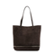 Rockstud Medium Suede Tote - Dark Brown