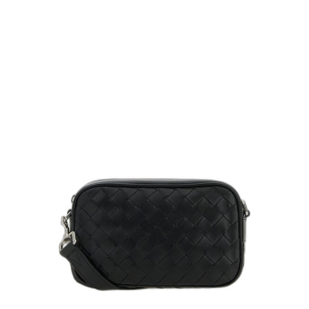 Mini Intrecciato Camera Bag - Black