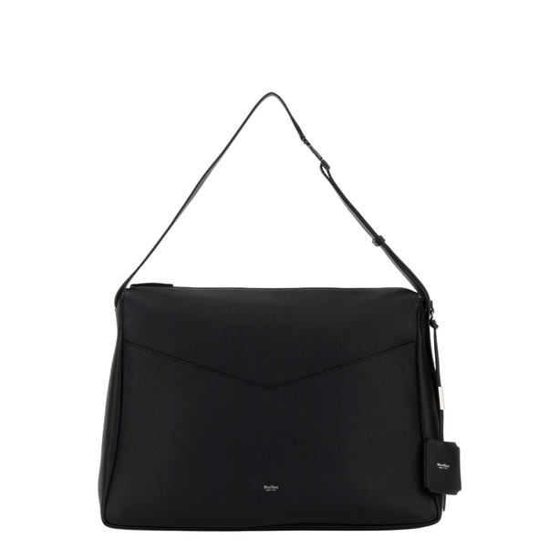 Skipper Medium Calfskin Shoulder Bag - Black
