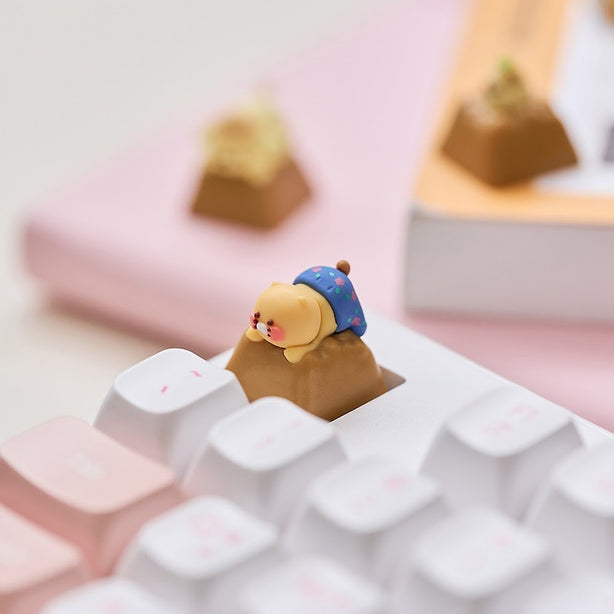 [POMPOMPURIN X KAKAO FRIENDS] Kakao Friends Clicker Keycap Figure Keyring - Choonsik (International Shipping)