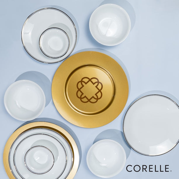 CORELLE 2pc Charger Plate (31cm) – Market Street Gold