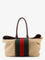 Gucci GG fabric travel bag with Web detail on the front - Vintsanddkbr