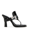 Black Leather Bay Thong Mules
