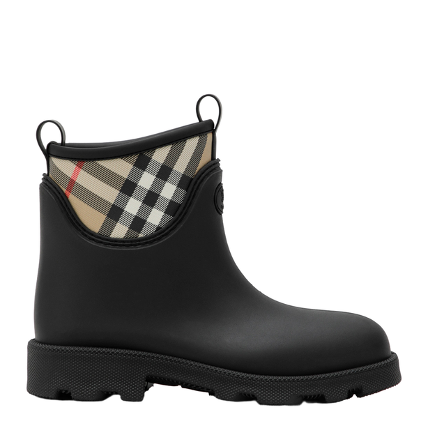 Marsh Stamp Rubber And Nylon Rain Boots In Black