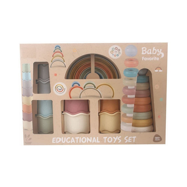 Maya & Friends Bio Combo Toy Set (Rainbow Stacker, Stacking Rings & Cup Stacker)
