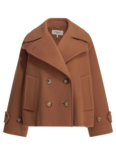Chloé Short wool coat - Pink