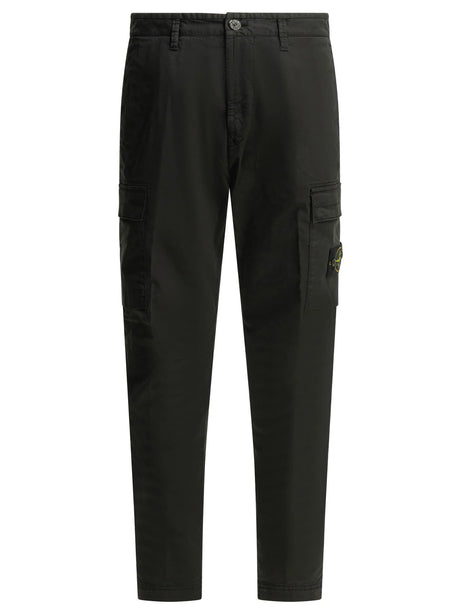 Stone Island Cargo pants with logo - Black