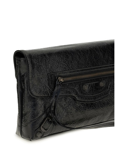Balenciaga Le City Clutch in lambskin - Black