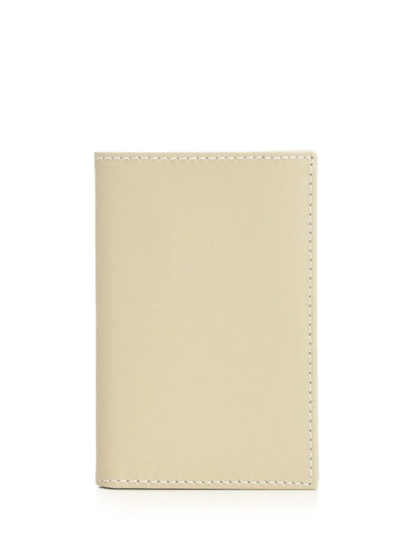 Comme Des Garcons Wallet Black Leather Wallet - White