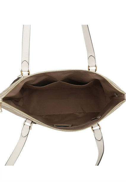 Coach Gallery Tote Bag In Signature Canvas - Light Khaki/White