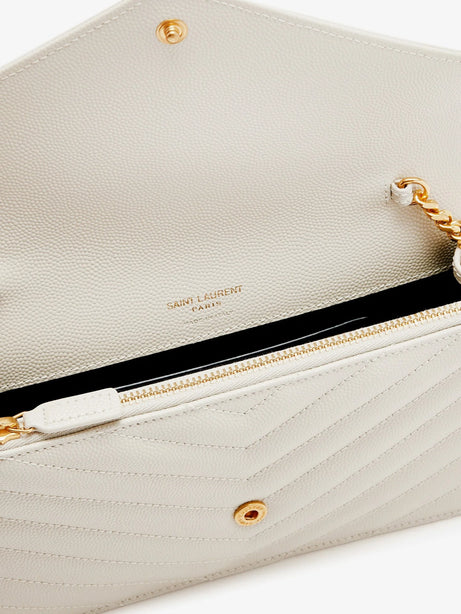Saint Laurent Envelope leather crossbody bag - Cremasoft