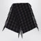 Brown Check Wool And Cashmere Shawl