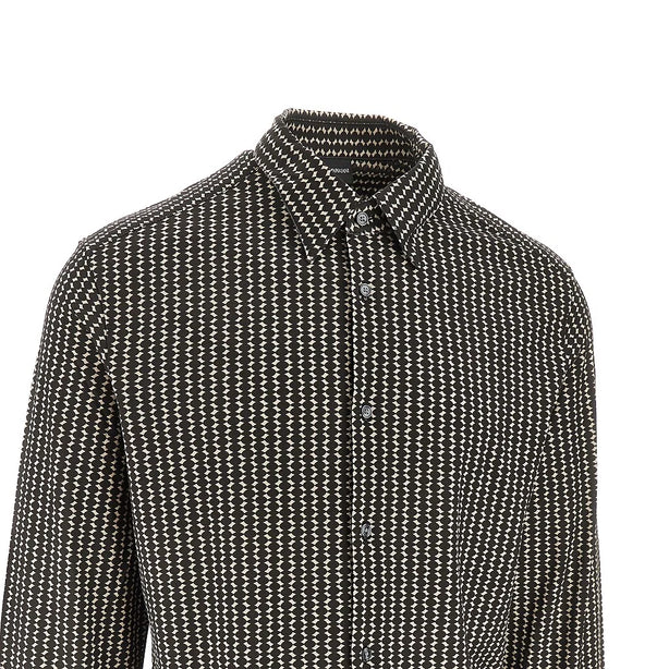 EMPORIO ARMANI Printed lyocell-blend shirt