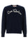 Chez Valentino Logo Embroidered Wool Sweater