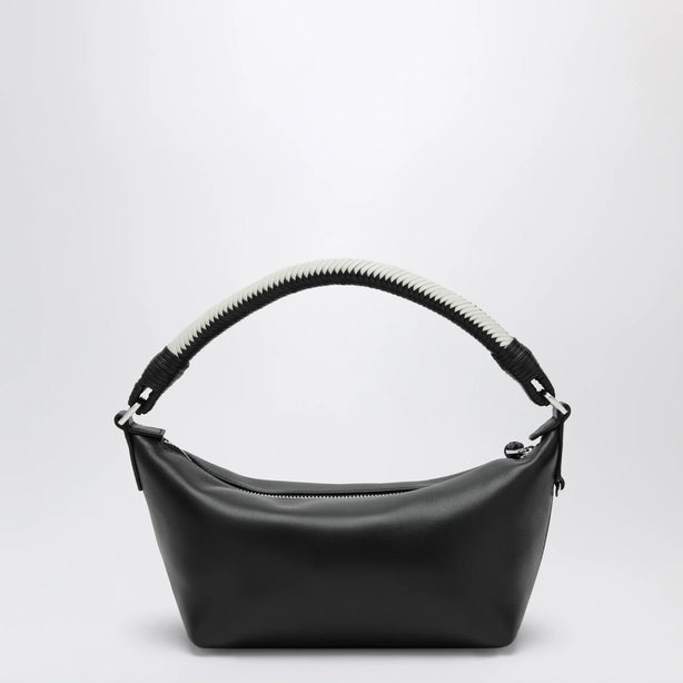 Cala Mini Bag in Soft Nappa Lambskin Black and White