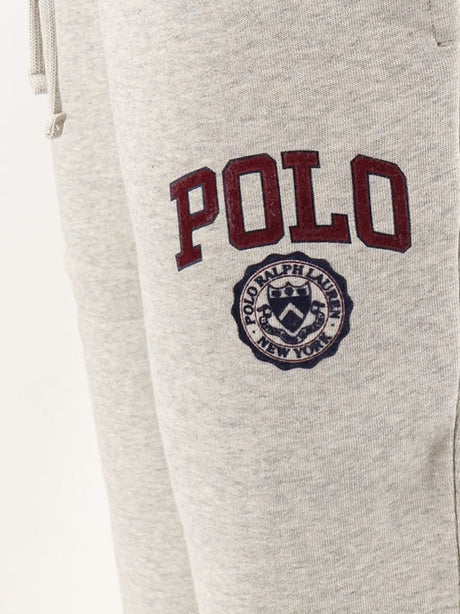 Polo Ralph Lauren Cotton blend jogging trousers with side logo print - Ltsportheather