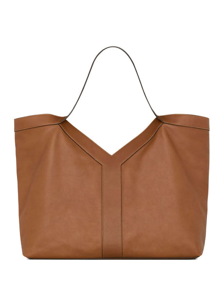 Saint Laurent Y Large Calfskin Tote - Brick