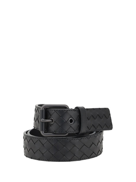 Bottega Veneta Intrecciato Belt - Black