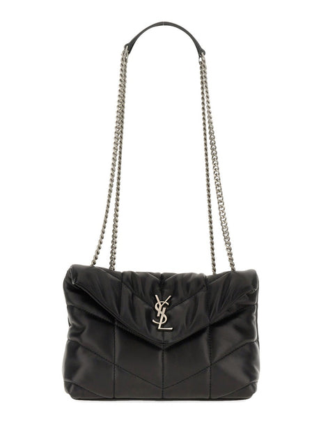Saint Laurent Loulou Lambskin Shoulder Bag - Black