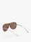 Bottega Veneta Knot Aviator Acetate Sunglasses - Havana-Gold-Brown
