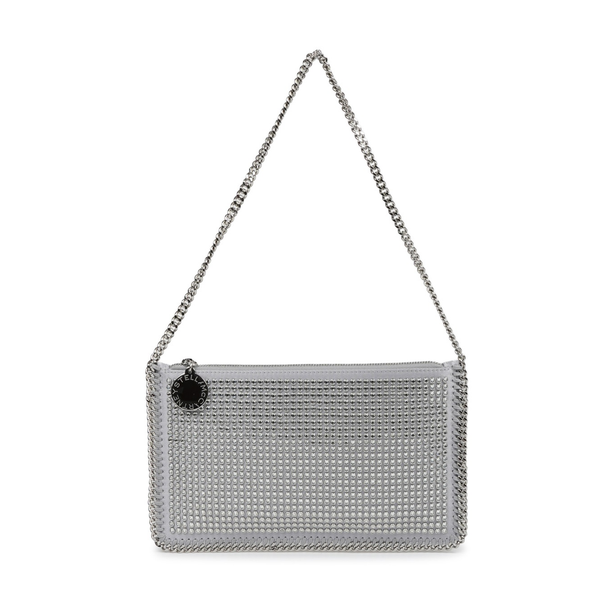 Falabella Small Fabric Shoulder Bag - Silver