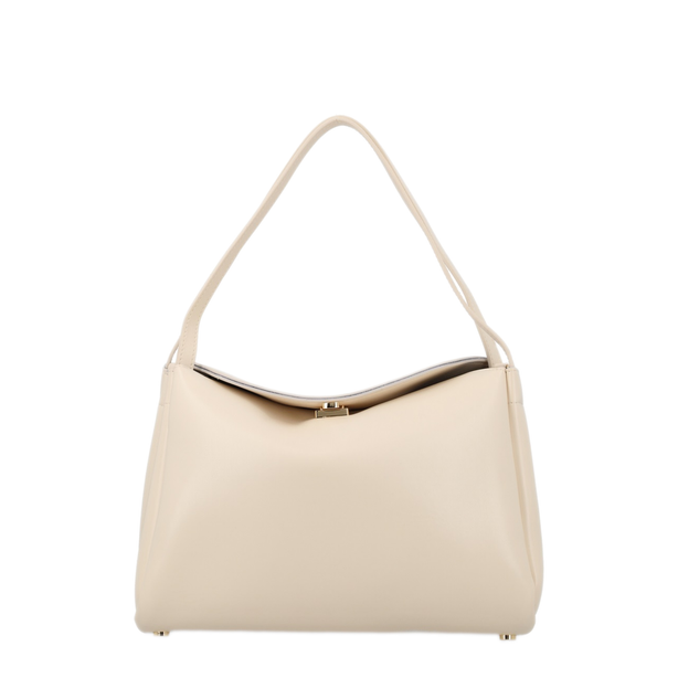 Calipso Trunk Vegan Linen Shoulder Bag - Butter Cream