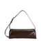 Cannolo Small Calfskin Shoulder Bag - Dark Brown