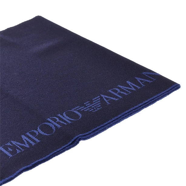 EMPORIO ARMANI Jacquard logo wool scarf