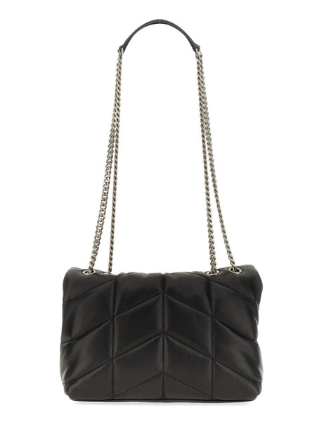 Saint Laurent Loulou Lambskin Shoulder Bag - Black