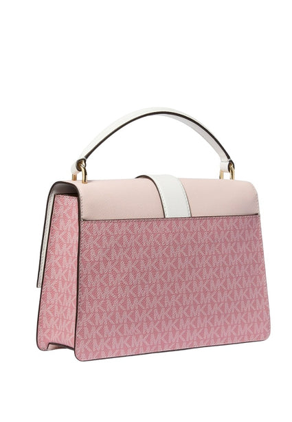 Michael Kors Greenwich Medium Signature Logo Satchel - Powder Blush