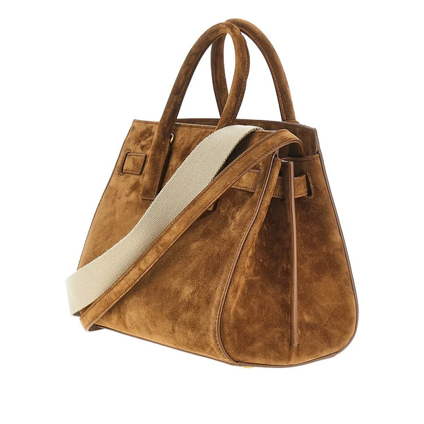 SAINT LAURENT Small Sac de Jour suede leather bag