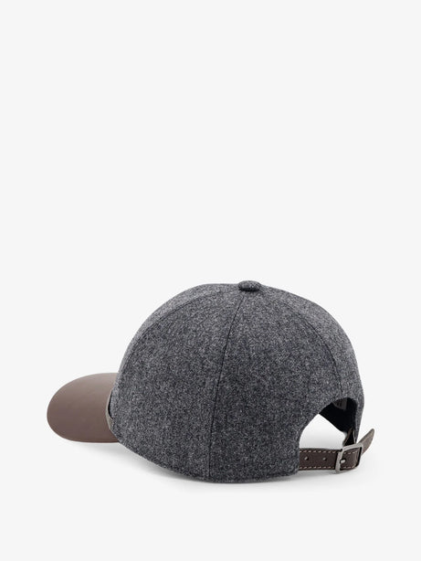 Brunello Cucinelli Wool hat with Monili detail - Grigio Scuro