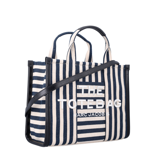 Marc Jacobs The Stripe Canvas Medium Canvas Tote Bag - Blue Sea Multi