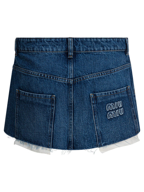 Miu Miu Denim miniskirt - Blue