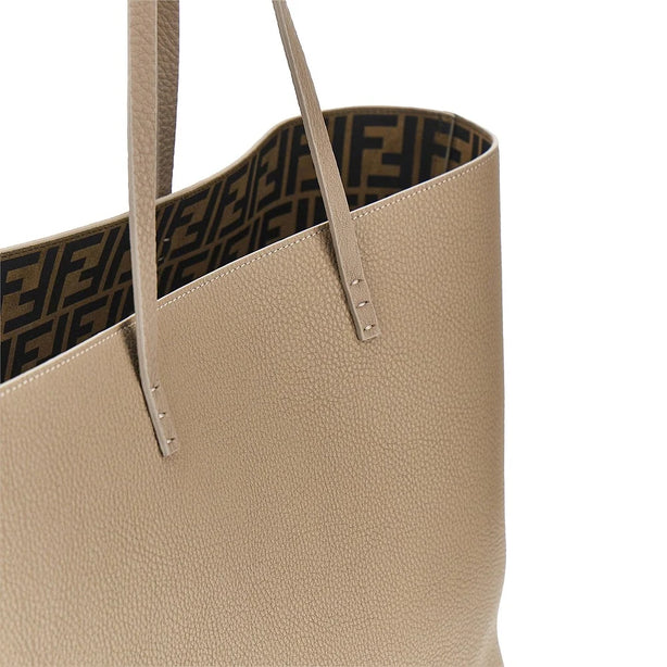 FENDI Medium 'Roll' grained leather Shopping Bag