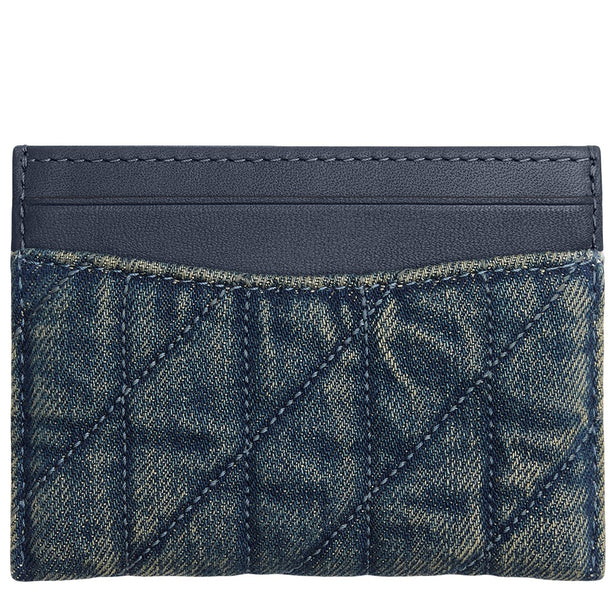 Coach Essential Card Case In Regenerative Cotton Denim With Quilting - Dark Indigo CCZ06