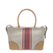 Large Canvas Leather Tote Bags - Tan/Red