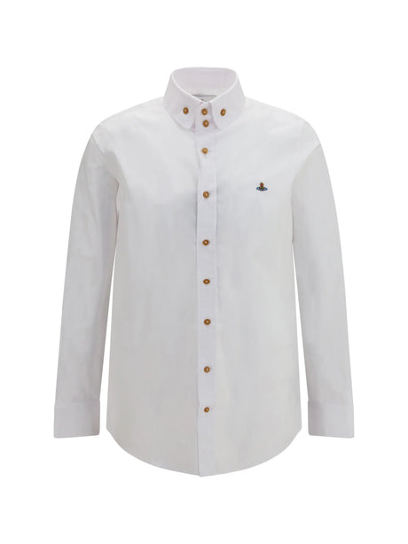 Vivienne Westwood Orb embroidered cotton Shirt - White