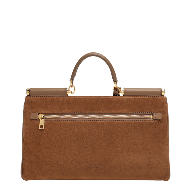 My Sicily Medium Suede Handbag - Dark Brown
