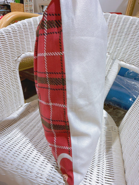 Checker Christmas Tree Set of 2 Cushion Cover (No Inner) - Red
